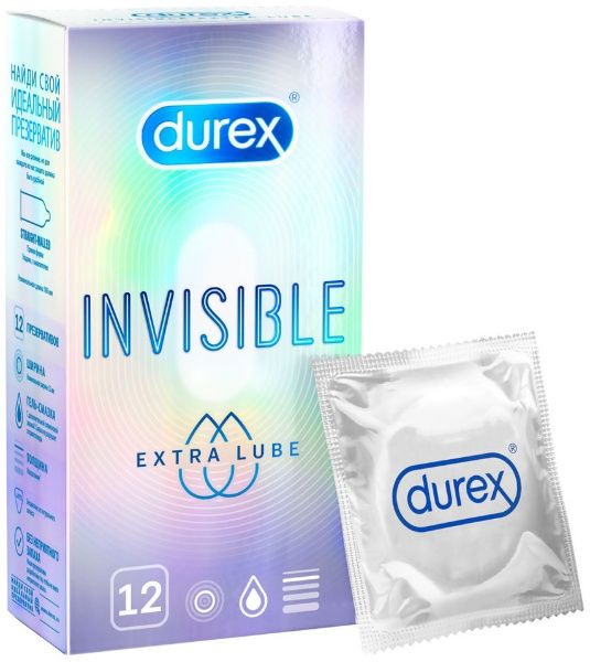 Изображение товара Презерватив Дюрекс Invisible Extra Lube №12 Презерватив Дюрекс Invisible Extra Lube №12 фотография