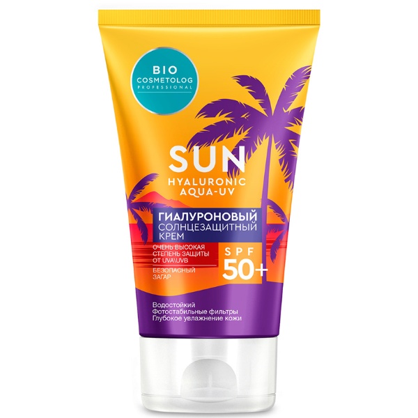 Изображение товара БиоКосметолог Гиалуроновый солнцезащитный крем SPF 50+ 150мл БиоКосметолог Гиалуроновый солнцезащитный крем SPF 50+ 150мл фотография