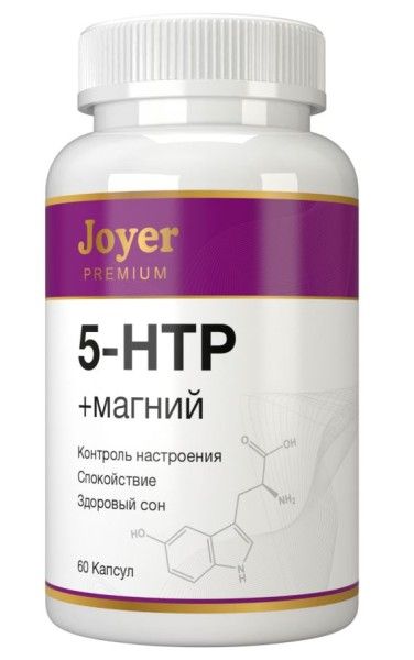 Изображение товара 5-HTP + Магний Joyer Premium 60 капсул 5-HTP + Магний Joyer Premium 60 капсул фотография
