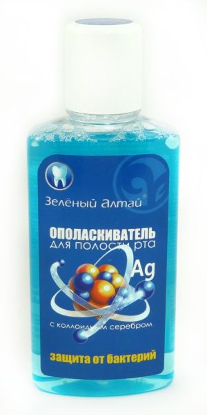 Изображение товара Зеленый Алтай Ополаскиватель для полости рта с коллоидным серебром, 250 мл Зеленый Алтай Ополаскиватель для полости рта с коллоидным серебром, 250 мл фотография