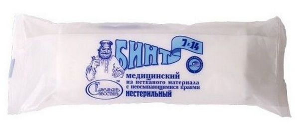Изображение товара Бинт нестерильный 7x14см Емельянъ Савостинъ из нетканого материала с неосыпающимися краями Бинт нестерильный 7x14см Емельянъ Савостинъ из нетканого материала с неосыпающимися краями фотография