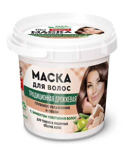 Изображение товара Маска Народные Рецепты для волос традиционная Дрожжевая 155мл Маска Народные Рецепты для волос традиционная Дрожжевая 155мл фотография